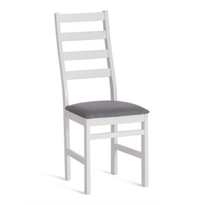 Обеденный стул ROSARIO / white, ткань тёмно-серая (150), id 20215 в Мурманске